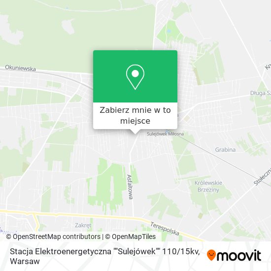 Mapa Stacja Elektroenergetyczna ""Sulejówek"" 110 / 15kv