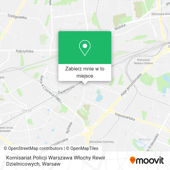 Mapa Komisariat Policji Warszawa Włochy Rewir Dzielnicowych