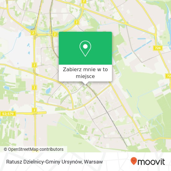 Mapa Ratusz Dzielnicy-Gminy Ursynów