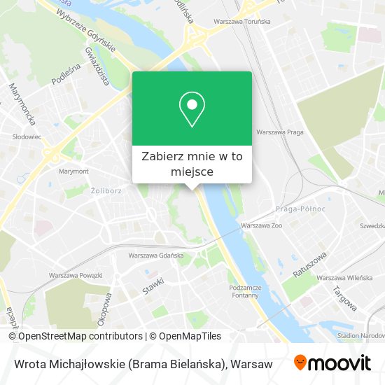 Mapa Wrota Michajłowskie (Brama Bielańska)