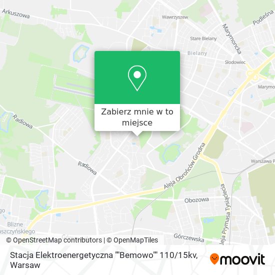 Mapa Stacja Elektroenergetyczna ""Bemowo"" 110 / 15kv