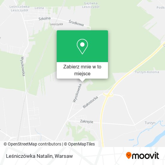 Mapa Leśniczówka Natalin