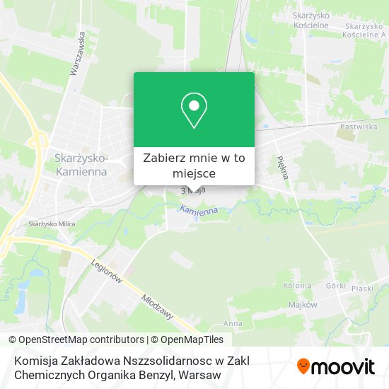 Mapa Komisja Zakładowa Nszzsolidarnosc w Zakl Chemicznych Organika Benzyl