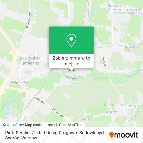 Mapa Piotr Serafin- Zakład Usług Drogowo- Budowlanych Sedróg