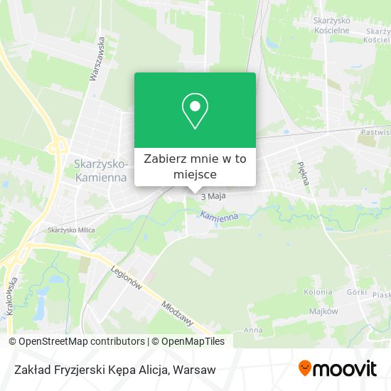 Mapa Zakład Fryzjerski Kępa Alicja