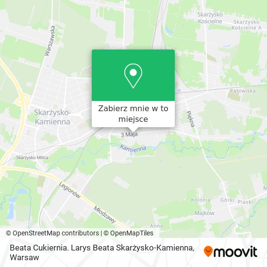 Mapa Beata Cukiernia. Larys Beata Skarżysko-Kamienna