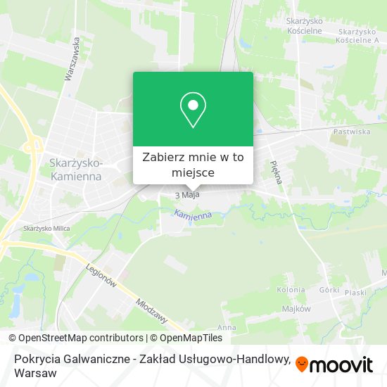 Mapa Pokrycia Galwaniczne - Zakład Usługowo-Handlowy