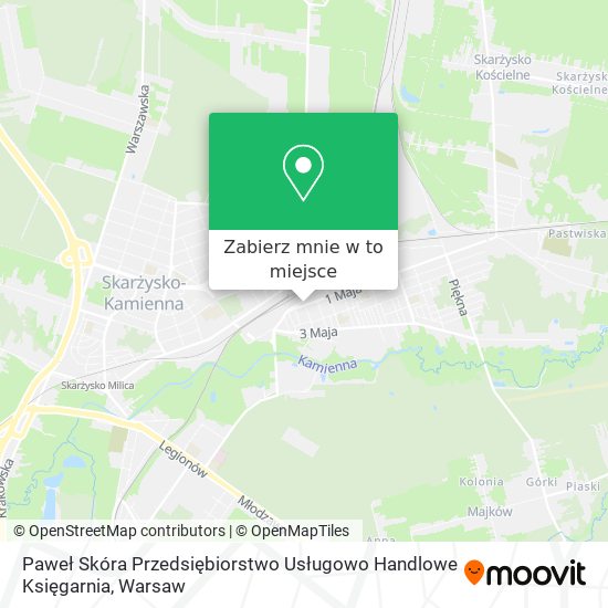 Mapa Paweł Skóra Przedsiębiorstwo Usługowo Handlowe Księgarnia