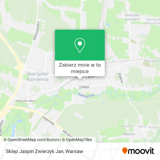 Mapa Sklep Jaspin Zwierzyk Jan