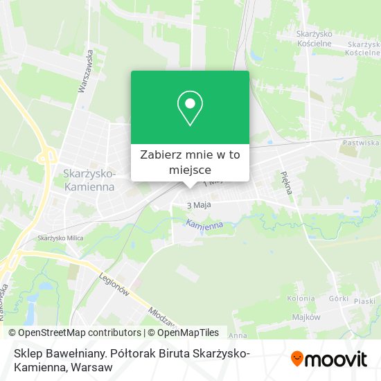 Mapa Sklep Bawełniany. Półtorak Biruta Skarżysko-Kamienna