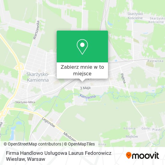 Mapa Firma Handlowo Usługowa Laurus Fedorowicz Wiesław