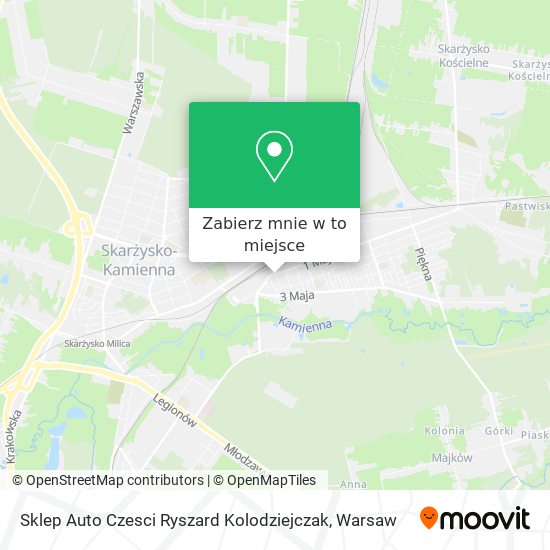 Mapa Sklep Auto Czesci Ryszard Kolodziejczak