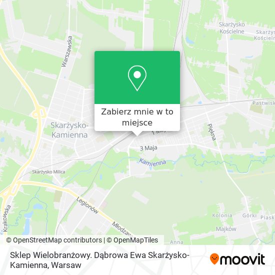 Mapa Sklep Wielobranżowy. Dąbrowa Ewa Skarżysko-Kamienna