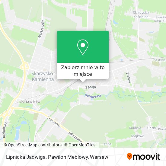 Mapa Lipnicka Jadwiga. Pawilon Meblowy