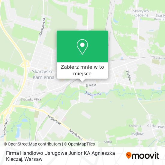 Mapa Firma Handlowo Usługowa Junior KA Agnieszka Kleczaj