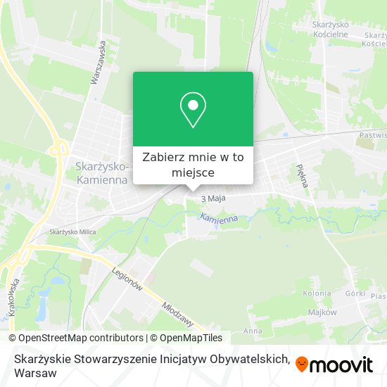 Mapa Skarżyskie Stowarzyszenie Inicjatyw Obywatelskich