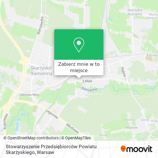 Mapa Stowarzyszenie Przedsiębiorców Powiatu Skarżyskiego