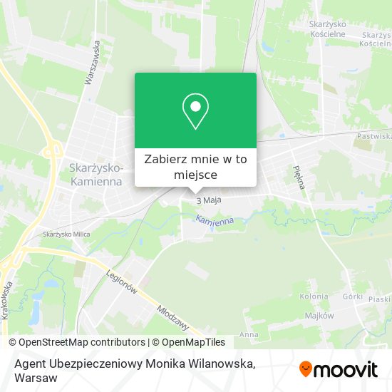 Mapa Agent Ubezpieczeniowy Monika Wilanowska