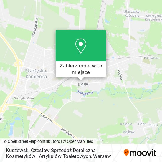 Mapa Kuszewski Czesław Sprzedaż Detaliczna Kosmetyków i Artykułów Toaletowych