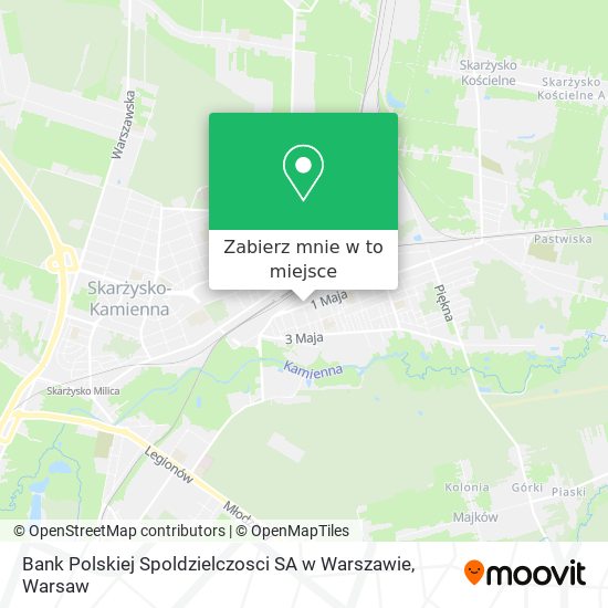 Mapa Bank Polskiej Spoldzielczosci SA w Warszawie