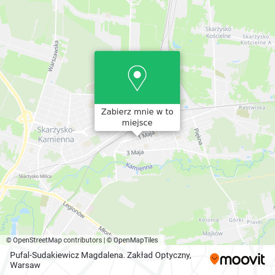 Mapa Pufal-Sudakiewicz Magdalena. Zakład Optyczny