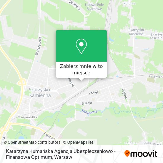 Mapa Katarzyna Kumańska Agencja Ubezpieczeniowo - Finansowa Optimum