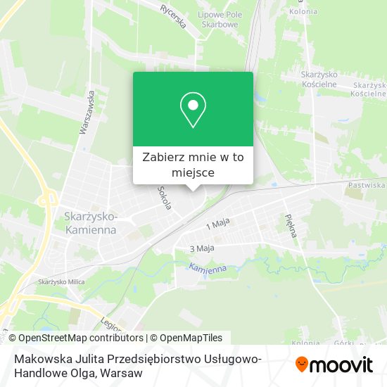 Mapa Makowska Julita Przedsiębiorstwo Usługowo-Handlowe Olga