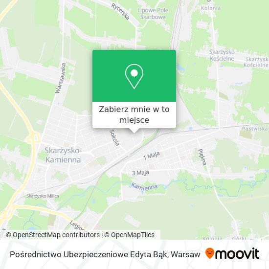 Mapa Pośrednictwo Ubezpieczeniowe Edyta Bąk