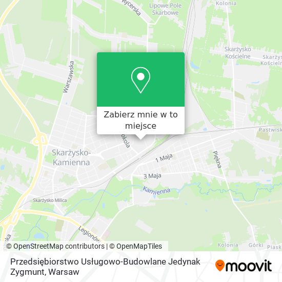 Mapa Przedsiębiorstwo Usługowo-Budowlane Jedynak Zygmunt