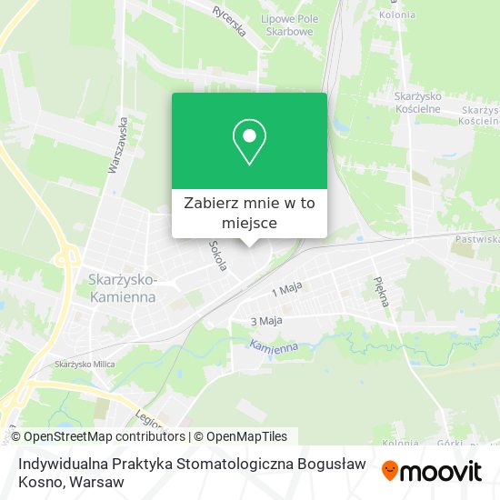 Mapa Indywidualna Praktyka Stomatologiczna Bogusław Kosno