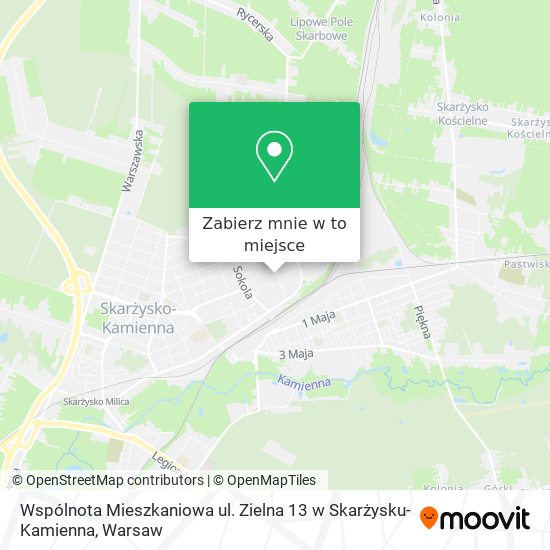 Mapa Wspólnota Mieszkaniowa ul. Zielna 13 w Skarżysku-Kamienna