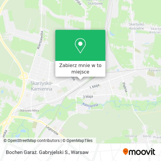 Mapa Bochen Garaż. Gabryjelski S.