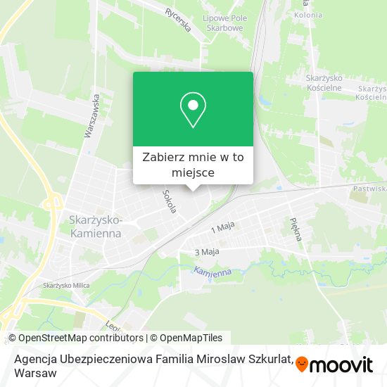 Mapa Agencja Ubezpieczeniowa Familia Miroslaw Szkurlat