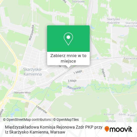 Mapa Międzyzakładowa Komisja Rejonowa Zzdr PKP przy Iz Skarżysko Kamienna