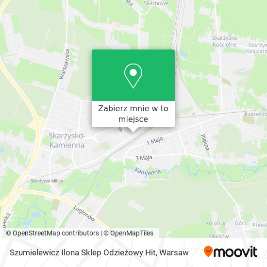 Mapa Szumielewicz Ilona Sklep Odzieżowy Hit