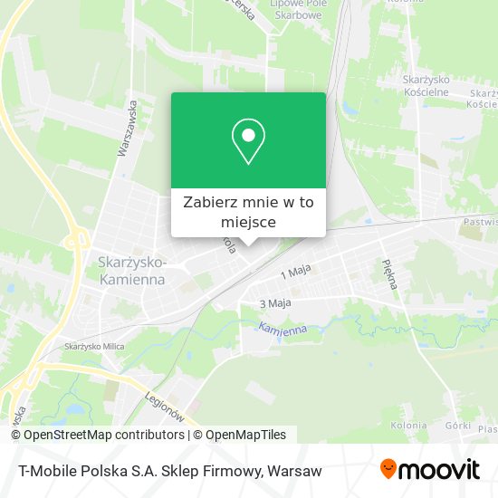 Mapa T-Mobile Polska S.A. Sklep Firmowy