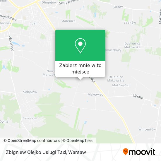 Mapa Zbigniew Olejko Uslugi Taxi