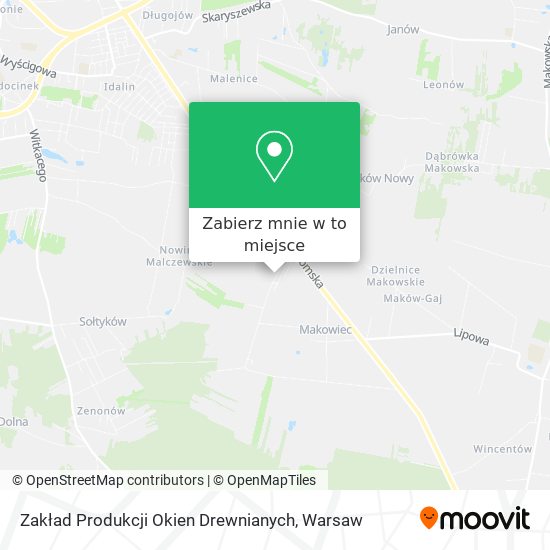 Mapa Zakład Produkcji Okien Drewnianych