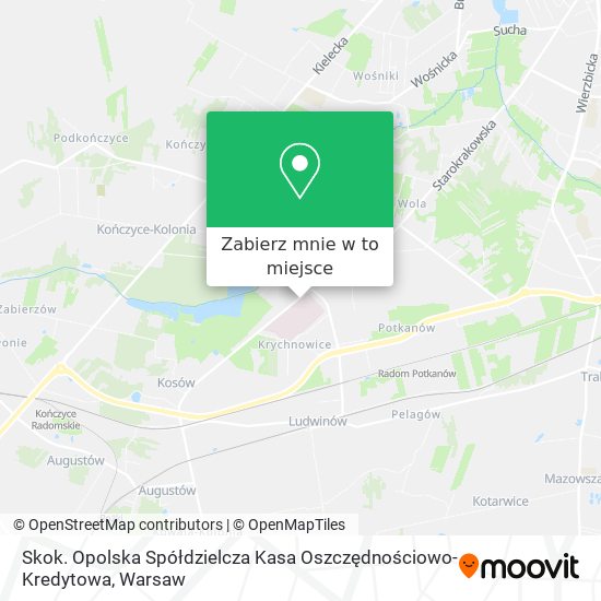 Mapa Skok. Opolska Spółdzielcza Kasa Oszczędnościowo-Kredytowa