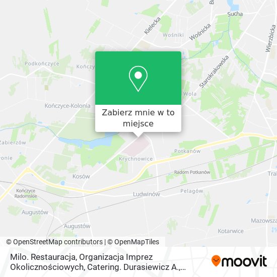 Mapa Milo. Restauracja, Organizacja Imprez Okolicznościowych, Catering. Durasiewicz A.