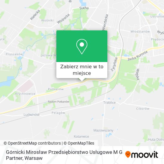 Mapa Górnicki Mirosław Przedsiębiorstwo Usługowe M G Partner