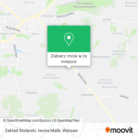 Mapa Zakład Stolarski. Iwona Malik