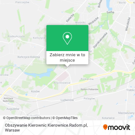 Mapa Obszywanie Kierownic Kierownice.Radom.pl