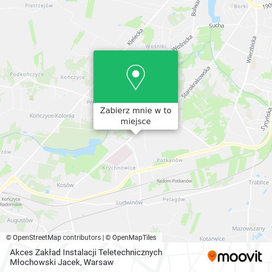 Mapa Akces Zakład Instalacji Teletechnicznych Młochowski Jacek