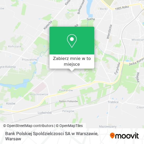 Mapa Bank Polskiej Spoldzielczosci SA w Warszawie