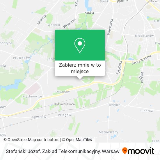 Mapa Stefański Józef. Zakład Telekomunikacyjny