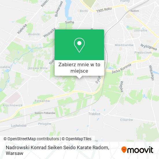 Mapa Nadrowski Konrad Seiken Seido Karate Radom