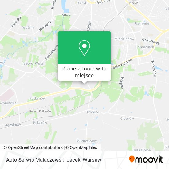 Mapa Auto Serwis Malaczewski Jacek