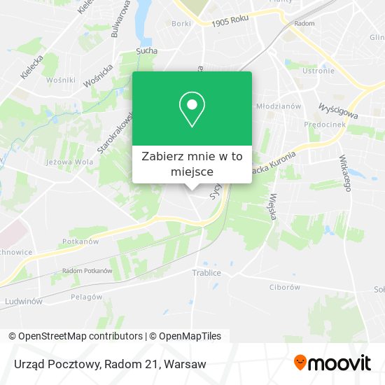 Mapa Urząd Pocztowy, Radom 21