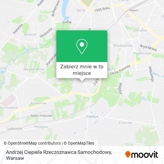 Mapa Andrzej Ciepiela Rzeczoznawca Samochodowy